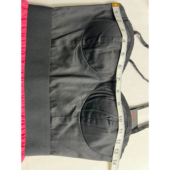 NEW G by Guess Women's Danelle Bustier Dress Jet Black/ Camellia Rose Small - Picture 9 of 10